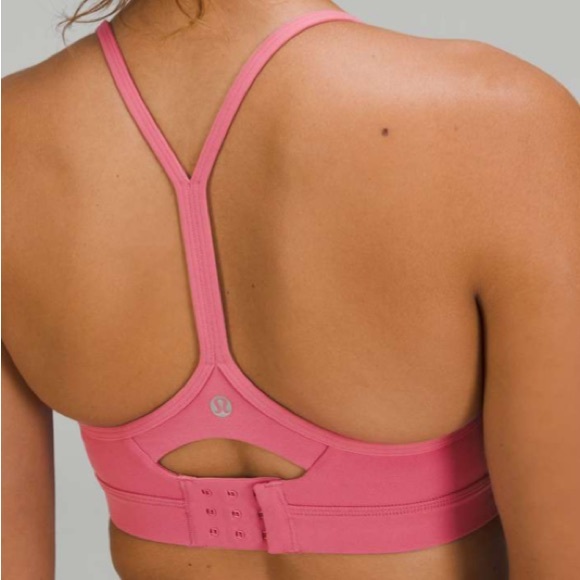 Lululemon Flow Y Adjustable Bra *Light Support, A–C Cups - Pink Blossom - Picture 2 of 4